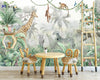 Load image into Gallery viewer, Morning Jungle Animals Nursery Wallpaper Mural