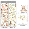 Load image into Gallery viewer, Cartoon Wall Decals Tree and Cute Animals