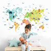 Load image into Gallery viewer, Nursery Wall Decals Animal World Map