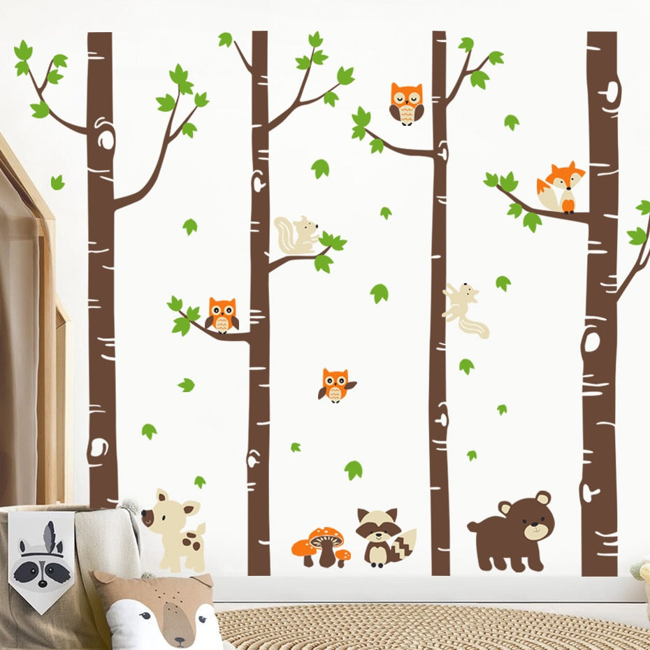 Nursery Wall Decals Large Woodland Animals