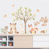 Load image into Gallery viewer, Cartoon Wall Decals Tree and Cute Animals
