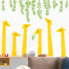 Load image into Gallery viewer, Cartoon Wall Decals Giraffe Green Leaves