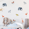 Cartoon Wall Decals Cute Safari Animals