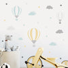 Cartoon Wall Decals Hot Air Balloon Clouds