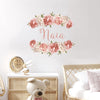 Load image into Gallery viewer, Custom Name Wall Decal Peonies