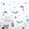 Load image into Gallery viewer, Cartoon Wall Decals Cute Ocean Whale Dolphin