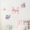 Load image into Gallery viewer, Custom Initial Name Wall Decals Pink Peonies