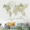 Load image into Gallery viewer, World Map Animals Wildlife Wall Decal