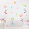 Cartoon Wall Decals Bunnies Flying