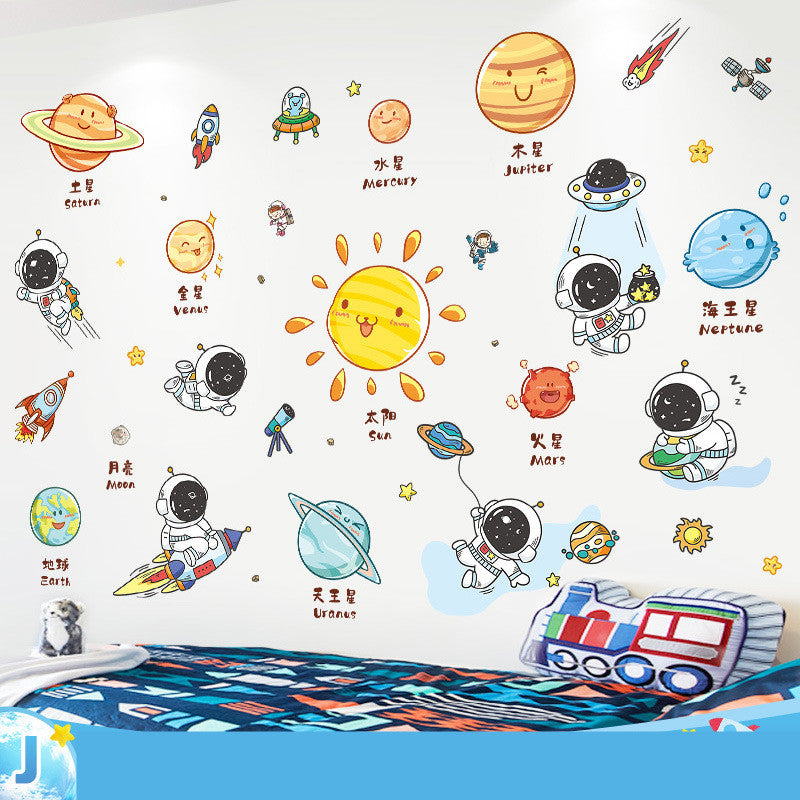 Cartoon Wall Decals Astronaut Adventures