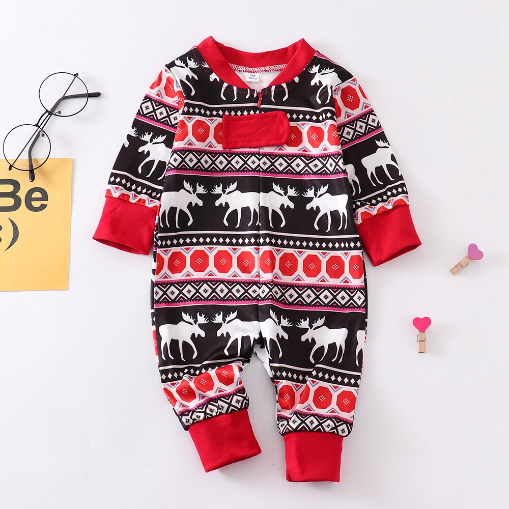 Matching Christmas Pajamas Family Set - White Deer