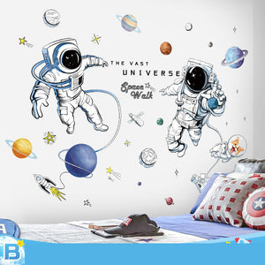 Cartoon Wall Decals Astronaut Adventures