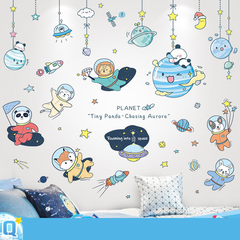 Cartoon Wall Decals Astronaut Adventures