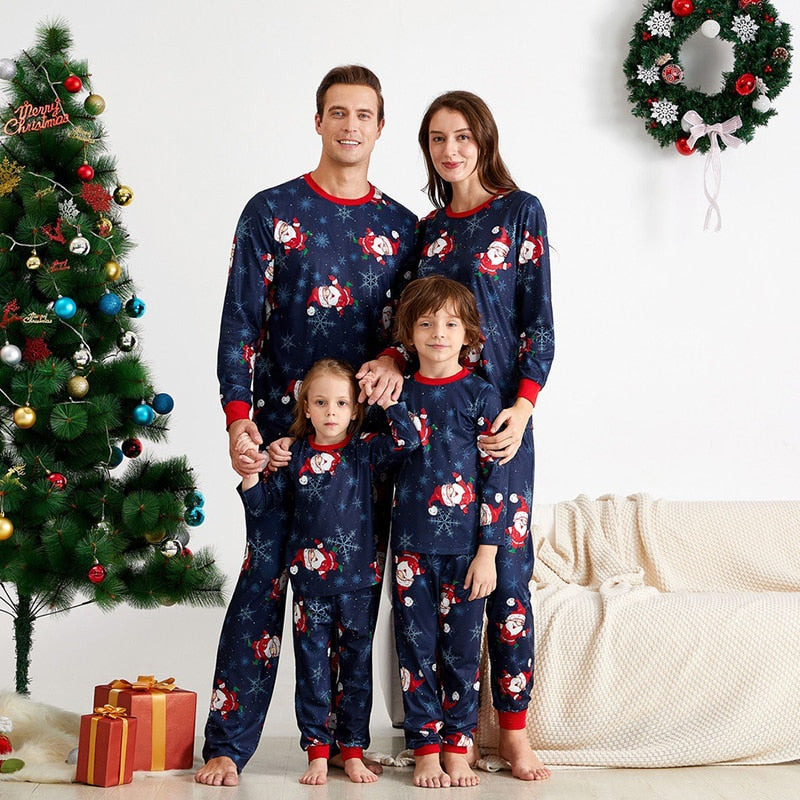 Matching Christmas Pajamas Family Set - Cute Santa