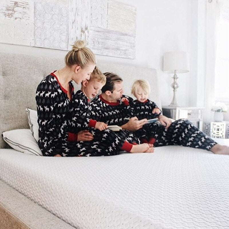 Matching Christmas Pajamas Family Set - Deer Pattern