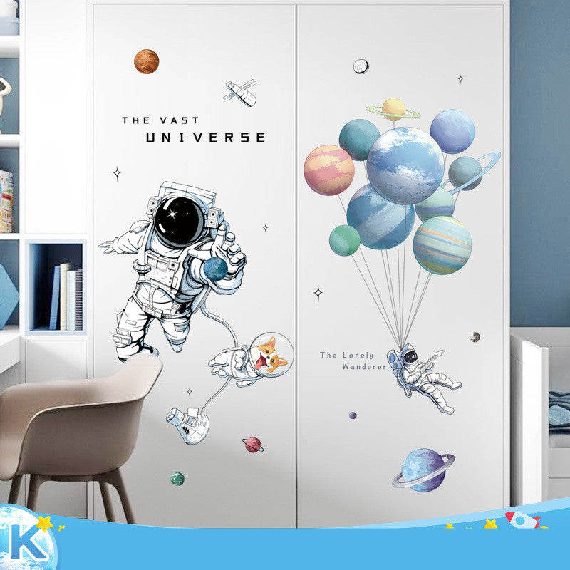 Cartoon Wall Decals Astronaut Adventures