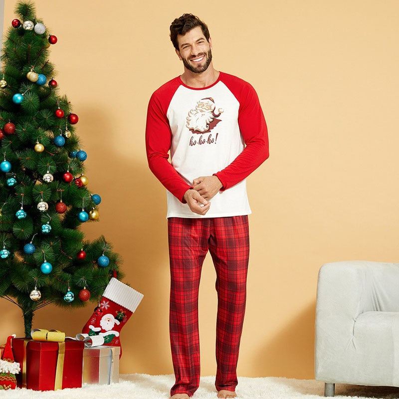 Matching Christmas Pajamas Family Set - Ho Ho Ho Santa