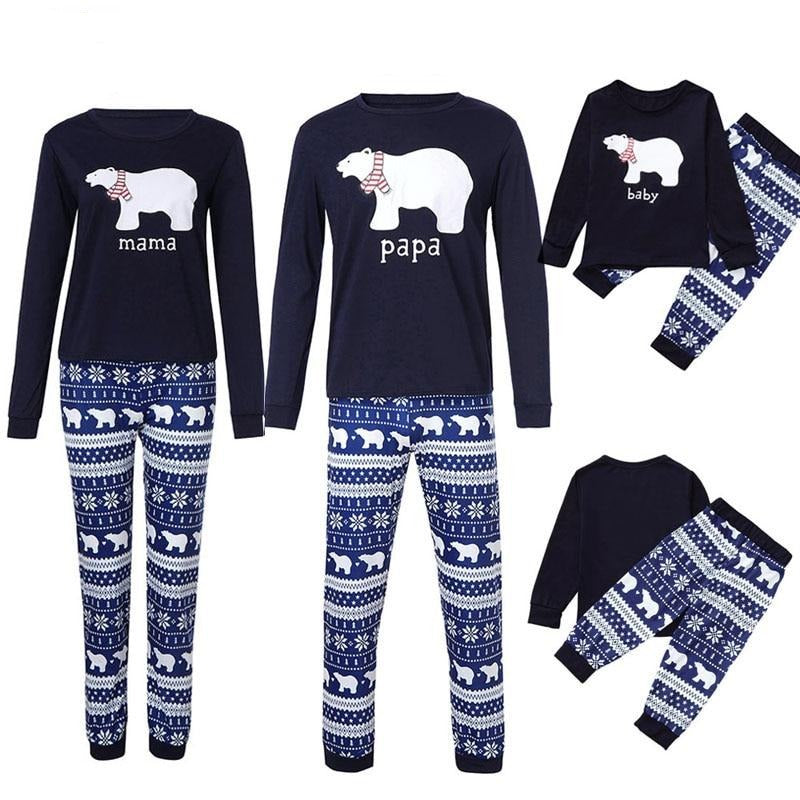 Matching Christmas Pajamas Family Set - Polar Bear
