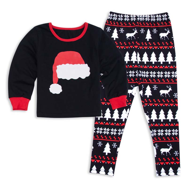 Matching Christmas Pajamas Family Set - Santa Hat