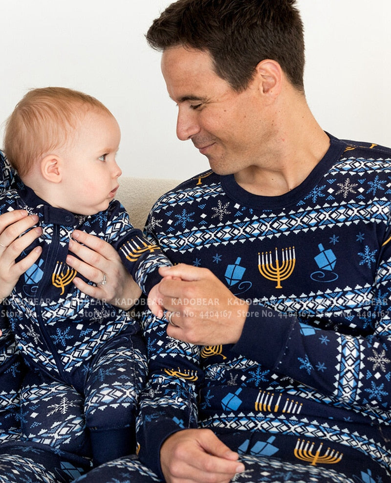 Matching Christmas Pajamas Family Set - Snowflake