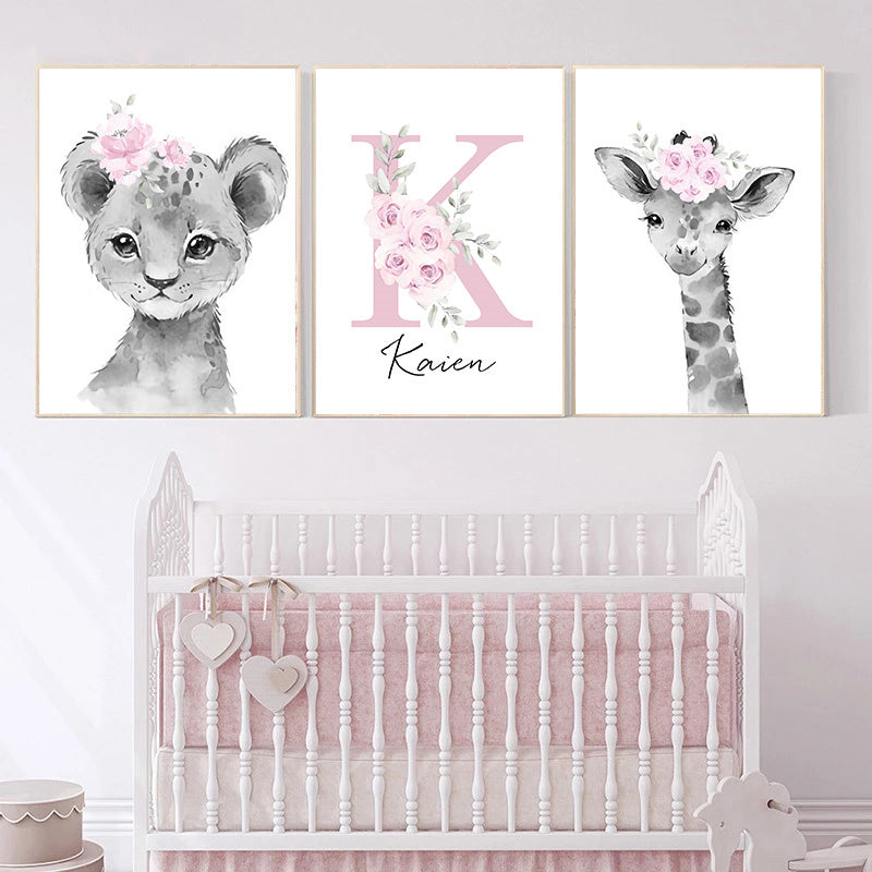 Personalized Cute Canvas Print Wall Poster For Kids Room
