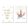 Twinkle Unicorn Horn Nursery Canvas Posters