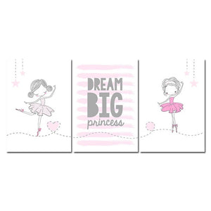 Ballet Dance Girl Nursery Canvas Posters