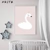 Load image into Gallery viewer, Swan And Girl Nursery Canvas Posters