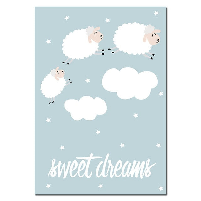Sweet Dreams Nursery Canvas Posters