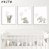 Load image into Gallery viewer, Elephant And Heart Balloons Nursery Canvas Posters