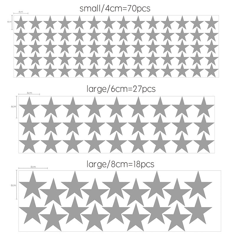 Stars Pattern Nursery Wall Stickers