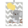 Load image into Gallery viewer, Baby Bear Elephant Hippo Nursery Canvas Posters