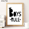 Boys Rule Nursery Canvas Posters
