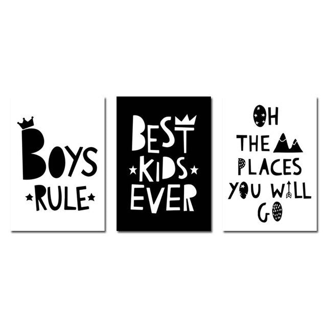 Boys Rule Nursery Canvas Posters